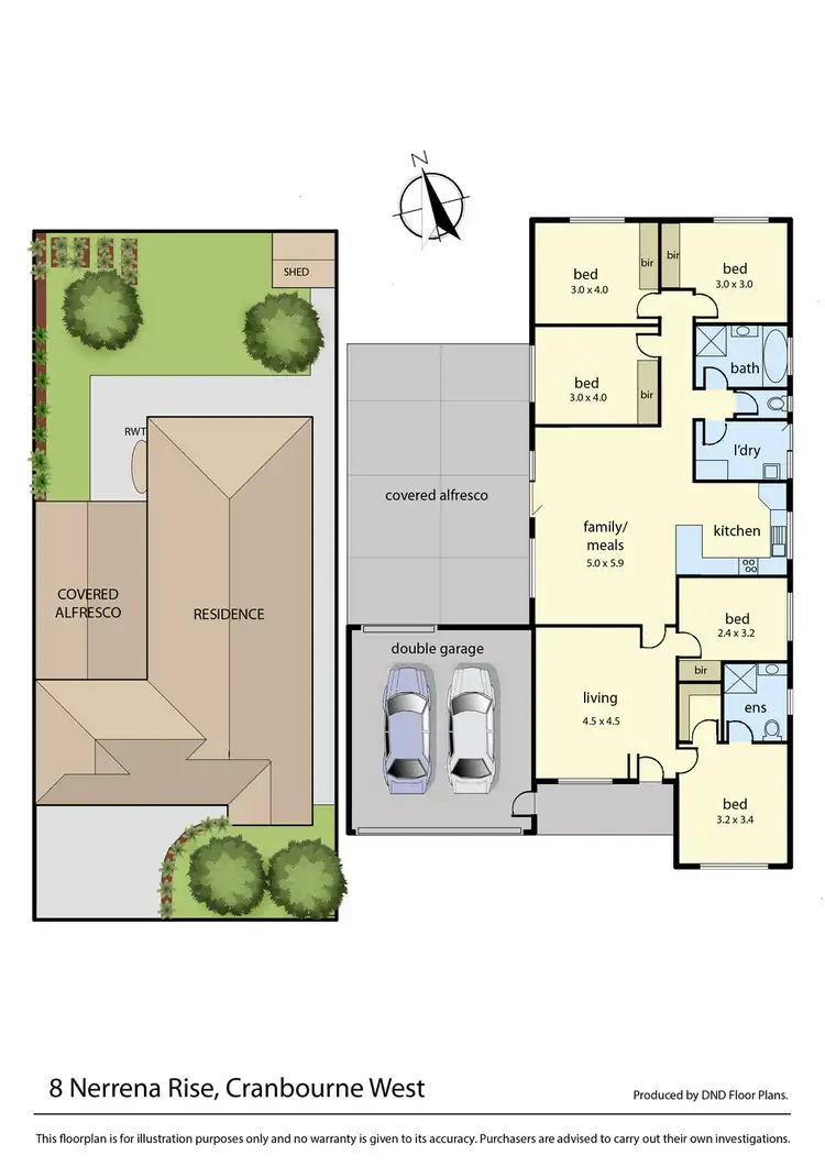 Floorplan of Homely house listing, 8 Nerrena Rise, Cranbourne West VIC 3977