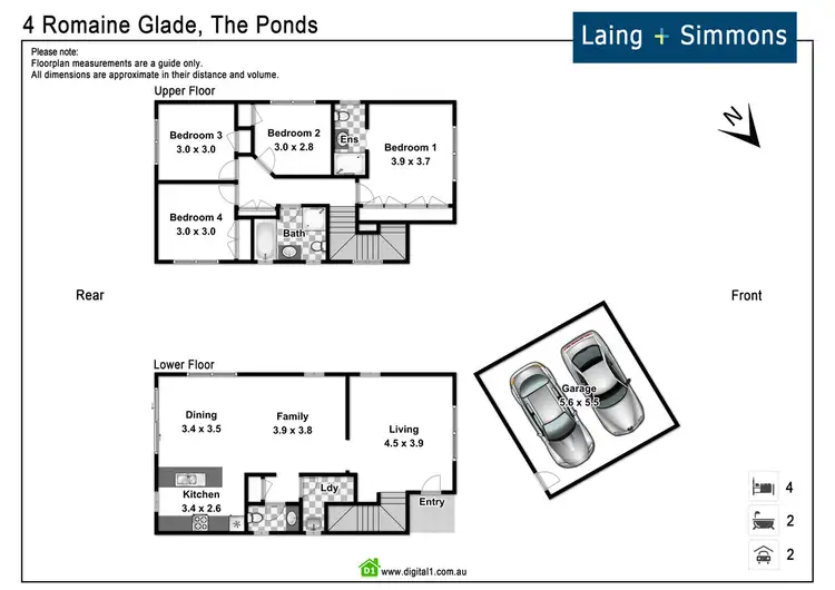 Floorplan of Homely house listing, 4 Romaine Glade, The Ponds NSW 2769