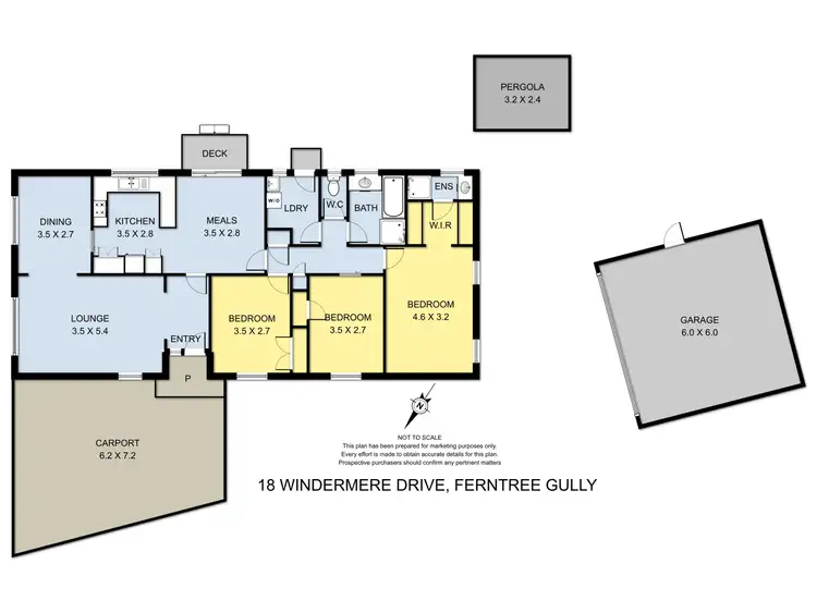 Floorplan of Homely house listing, 18 Windermere Drive, Ferntree Gully VIC 3156