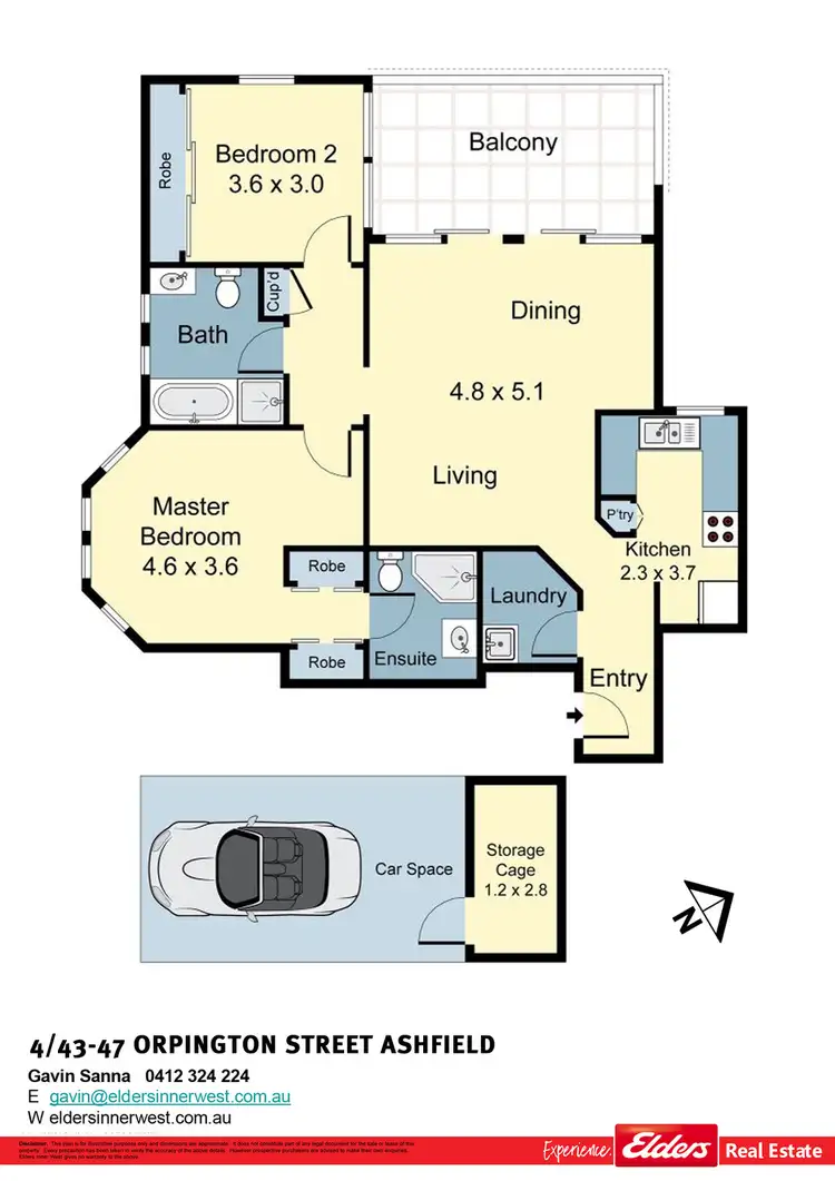 Floorplan of Homely unit listing, 4/43-47 Orpington Street, Ashfield NSW 2131
