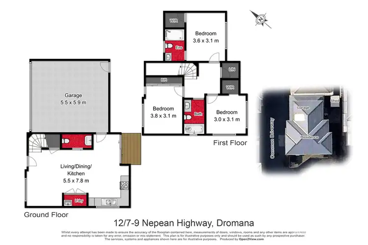 Floorplan of Homely townhouse listing, 12/7-9 Nepean Highway, Safety Beach VIC 3936