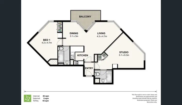 Floorplan of Homely apartment listing, 2602-2603/95 Charlotte Street, Brisbane City QLD 4000
