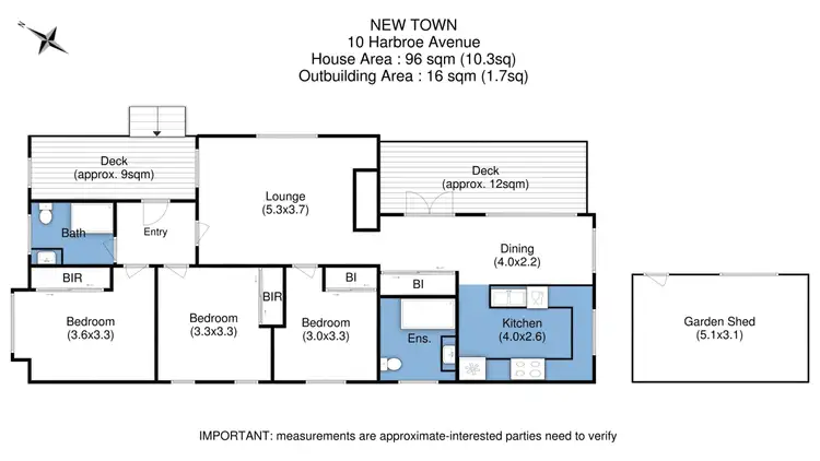 Floorplan of Homely house listing, 10 Harbroe Avenue, New Town TAS 7008