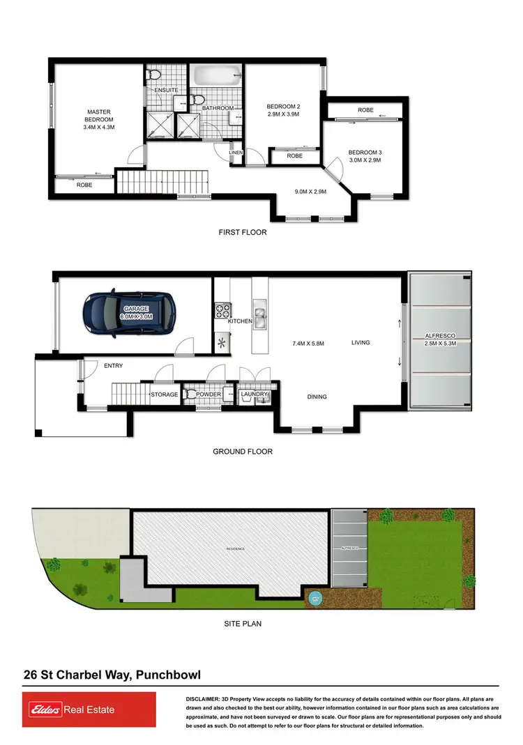 Floorplan of Homely townhouse listing, 26 St Charbel Way, Punchbowl NSW 2196