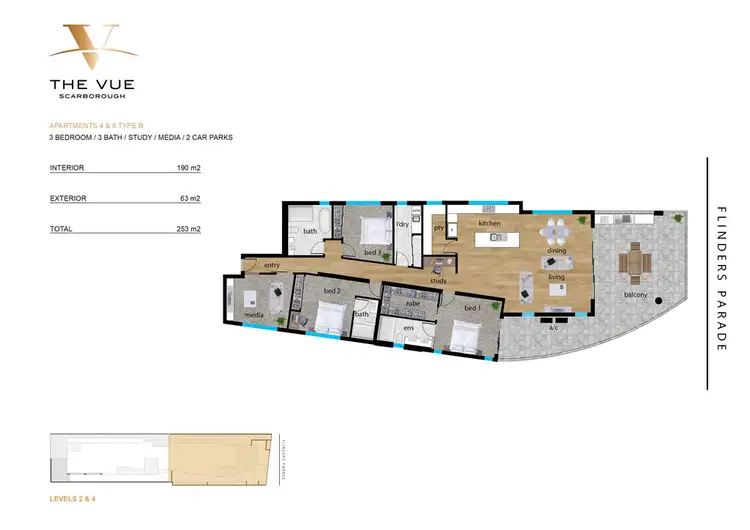 Floorplan of Homely apartment listing, 4/131 Flinders Pde, Scarborough QLD 4020
