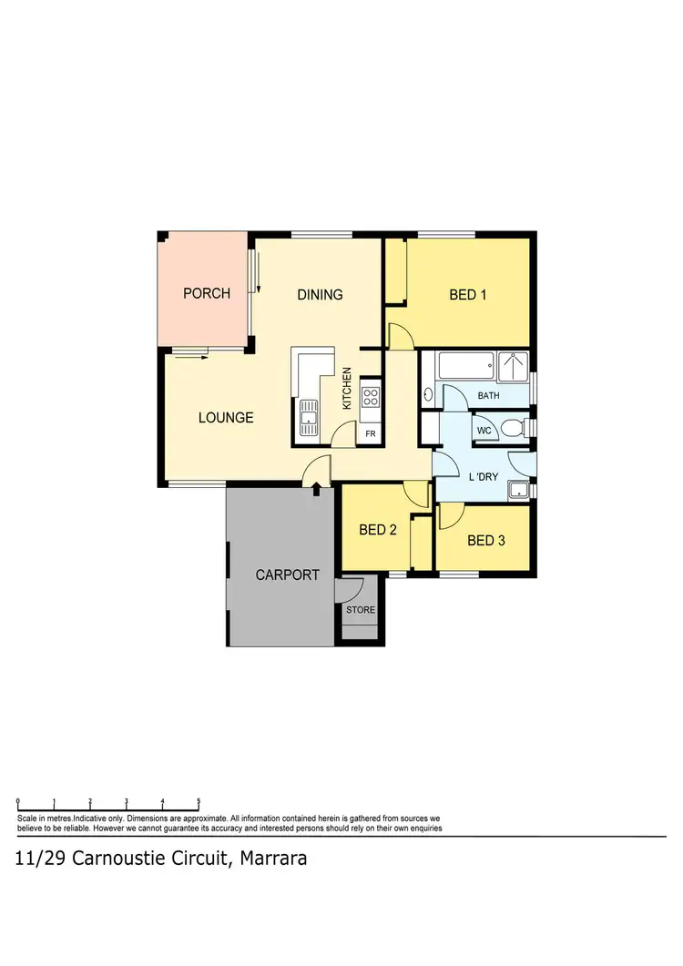 Floorplan of Homely unit listing, 11/29 Carnoustie Circuit, Marrara NT 812