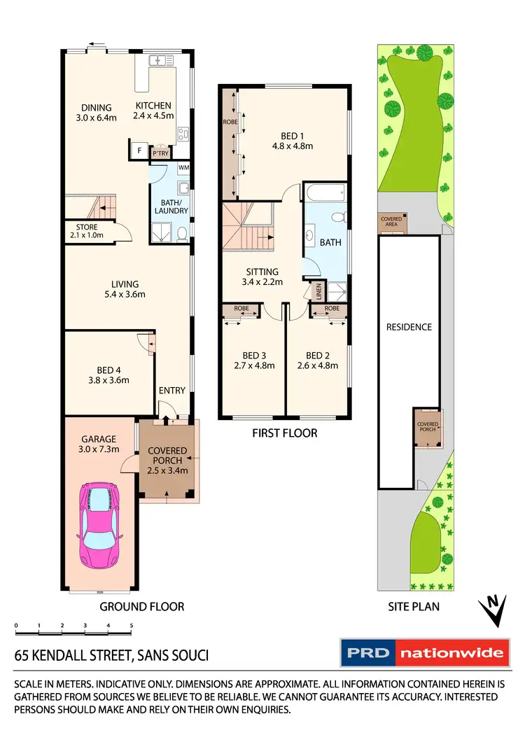 Floorplan of Homely semi-detached listing, 65 Kendall Street, Sans Souci NSW 2219