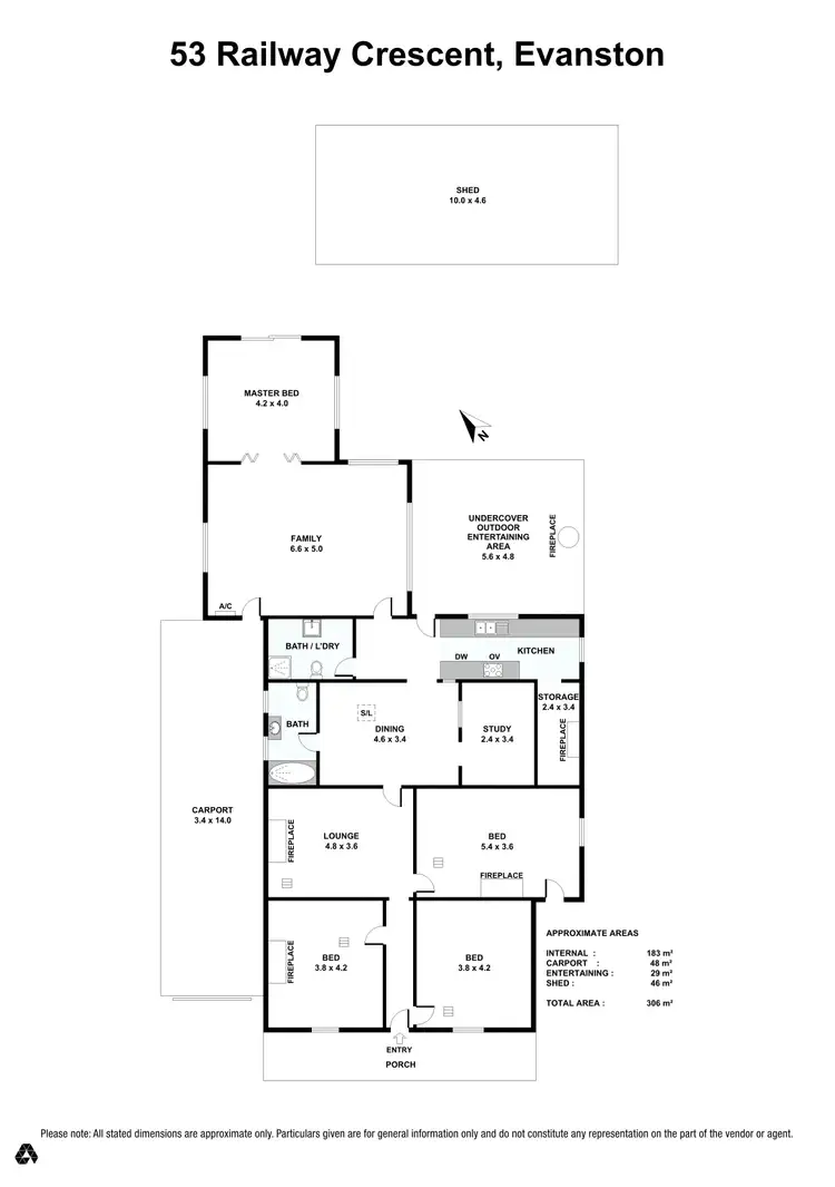 Floorplan of Homely house listing, 53 Railway Crescent, Evanston SA 5116