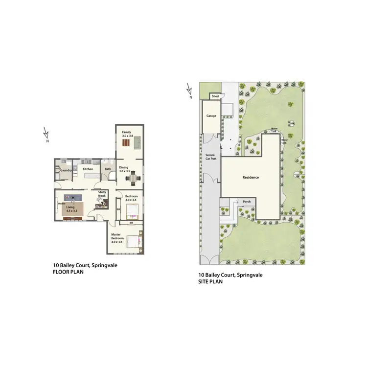 Floorplan of Homely house listing, 10 Bailey Court, Springvale VIC 3171
