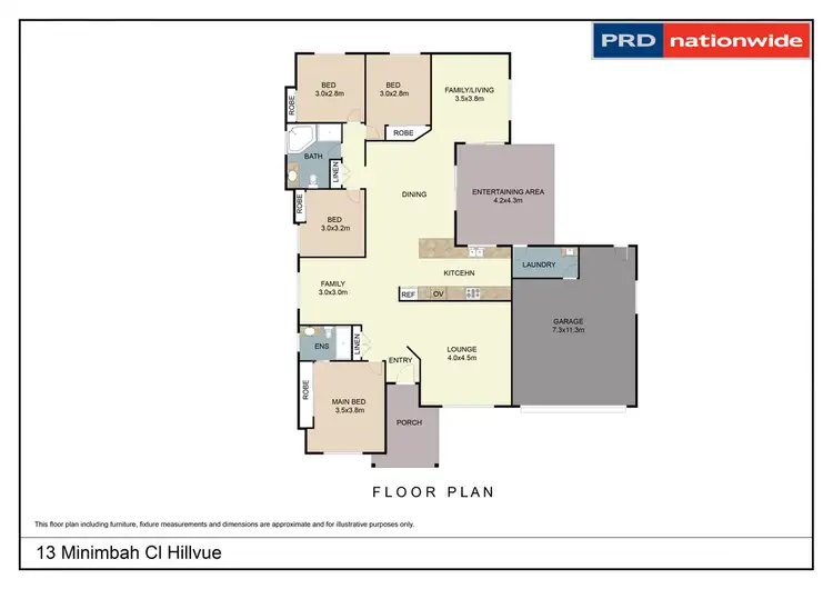 Floorplan of Homely house listing, 13 Minimbah Close, Tamworth NSW 2340