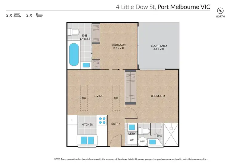 Floorplan of Homely unit listing, 4 Little Dow Street, Port Melbourne VIC 3207