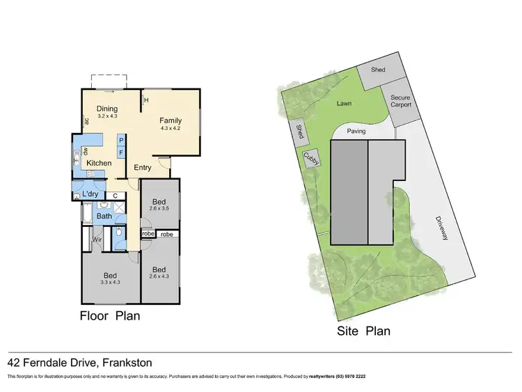 Floorplan of Homely house listing, 42 Ferndale Drive, Frankston VIC 3199