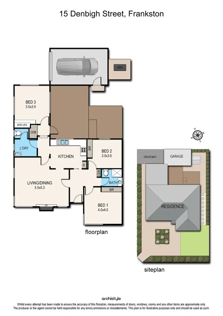 Floorplan of Homely house listing, 15 Denbigh Street, Frankston VIC 3199