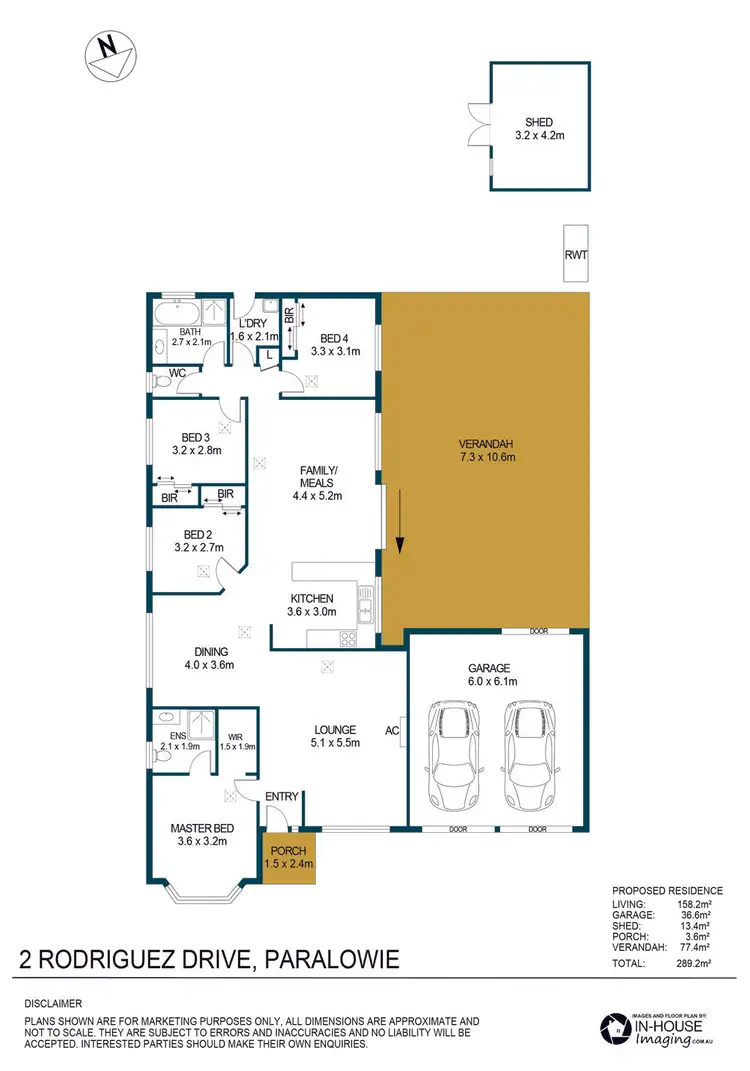 Floorplan of Homely house listing, 2 Rodriguez Drive, Paralowie SA 5108