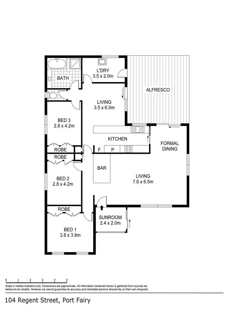 Floorplan of Homely house listing, 104 Regent Street, Port Fairy VIC 3284