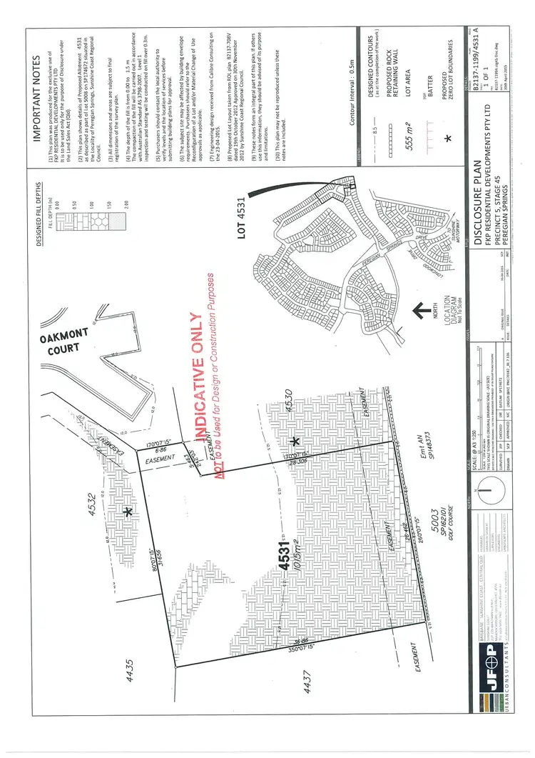 Floorplan of Homely land listing, 18 Oakmont Court, Peregian Springs QLD 4573