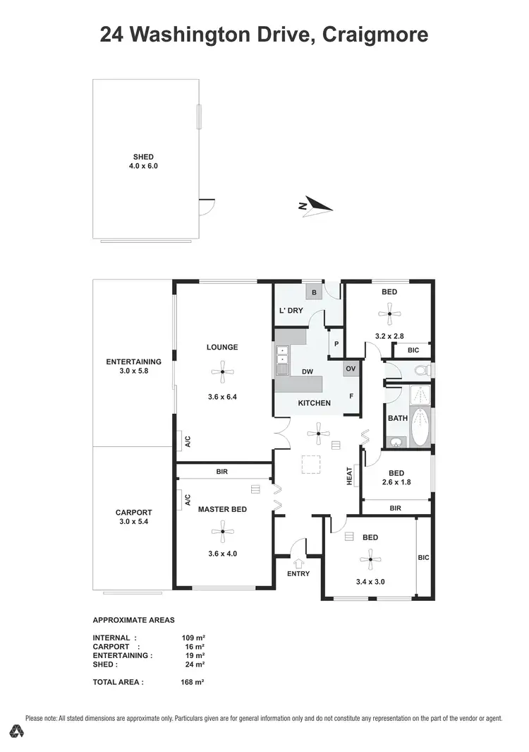 Floorplan of Homely house listing, 24 Washington Drive, Craigmore SA 5114