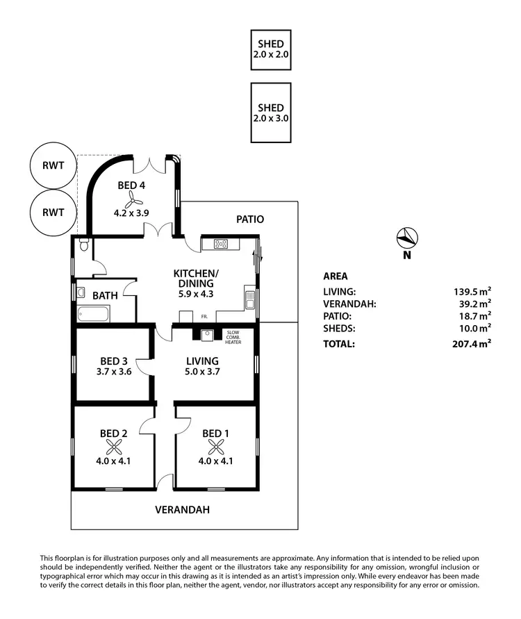 Floorplan of Homely house listing, 10 Bulkeley Street, Milang SA 5256