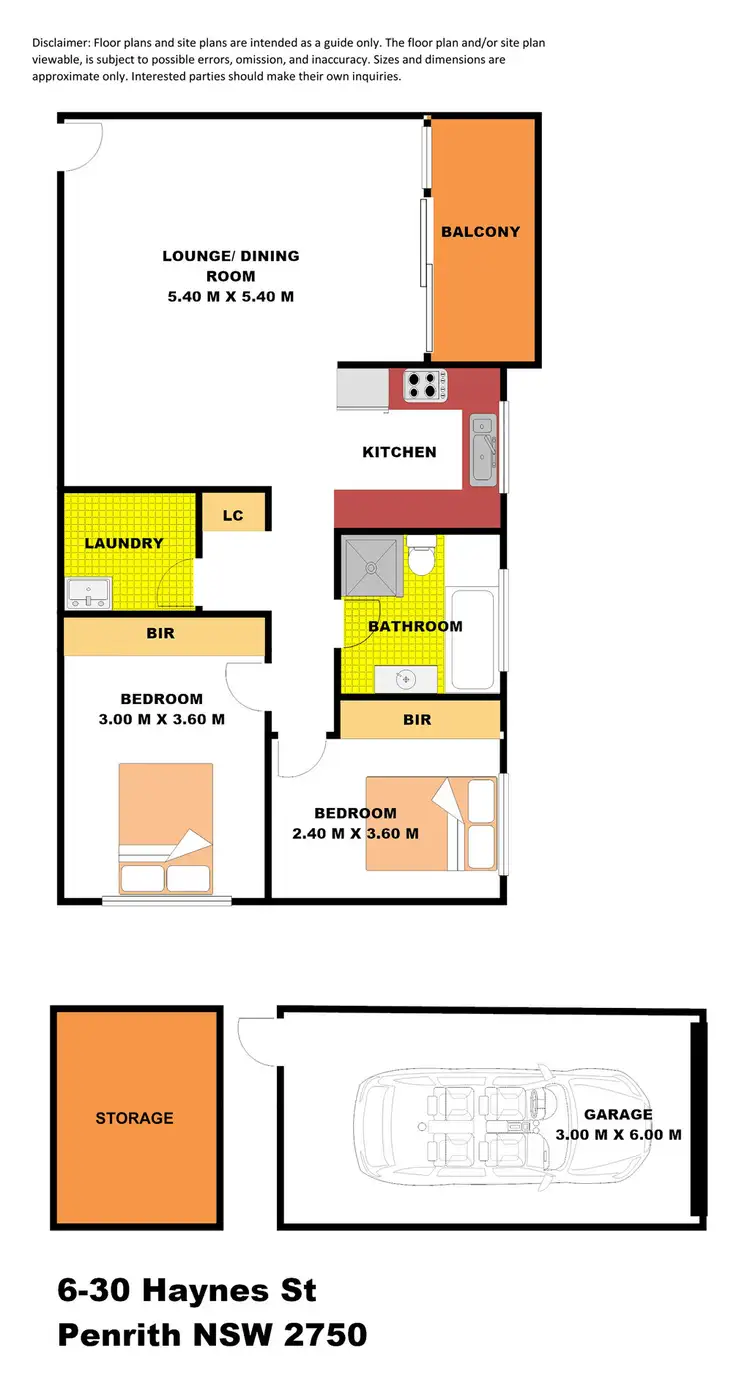 Floorplan of Homely unit listing, 6/30 Haynes Street, Penrith NSW 2750