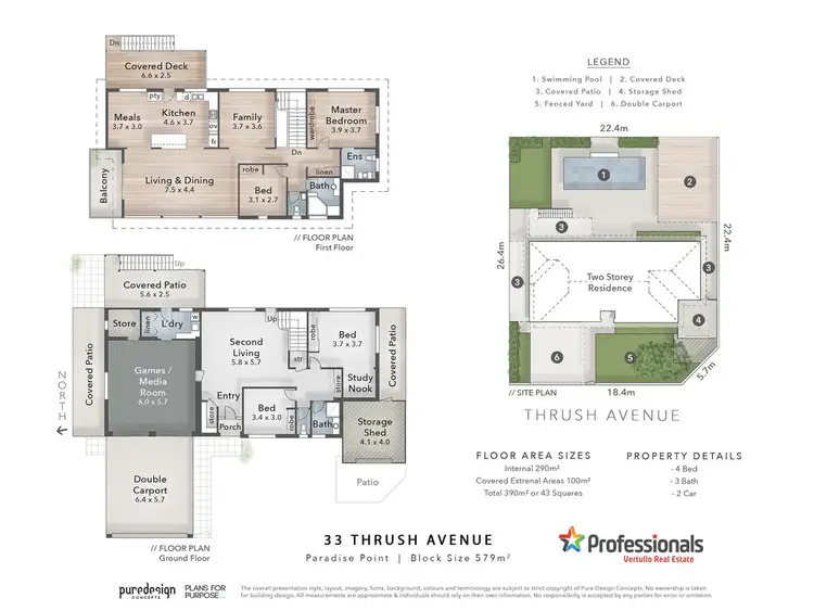 Floorplan of Homely house listing, 33 Thrush Avenue, Paradise Point QLD 4216