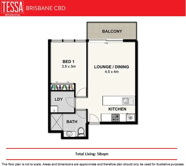 Floorplan of Homely apartment listing, 1906/128 Charlotte Street, Brisbane City QLD 4000