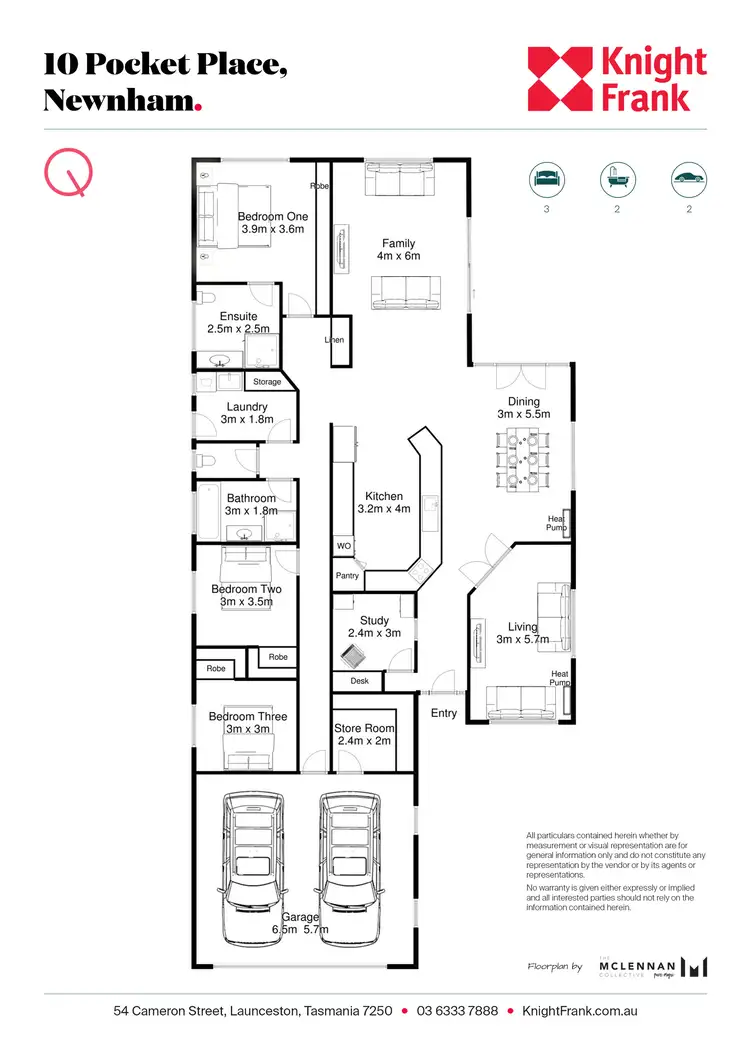 Floorplan of Homely house listing, 10 Pocket Place, Newnham TAS 7248