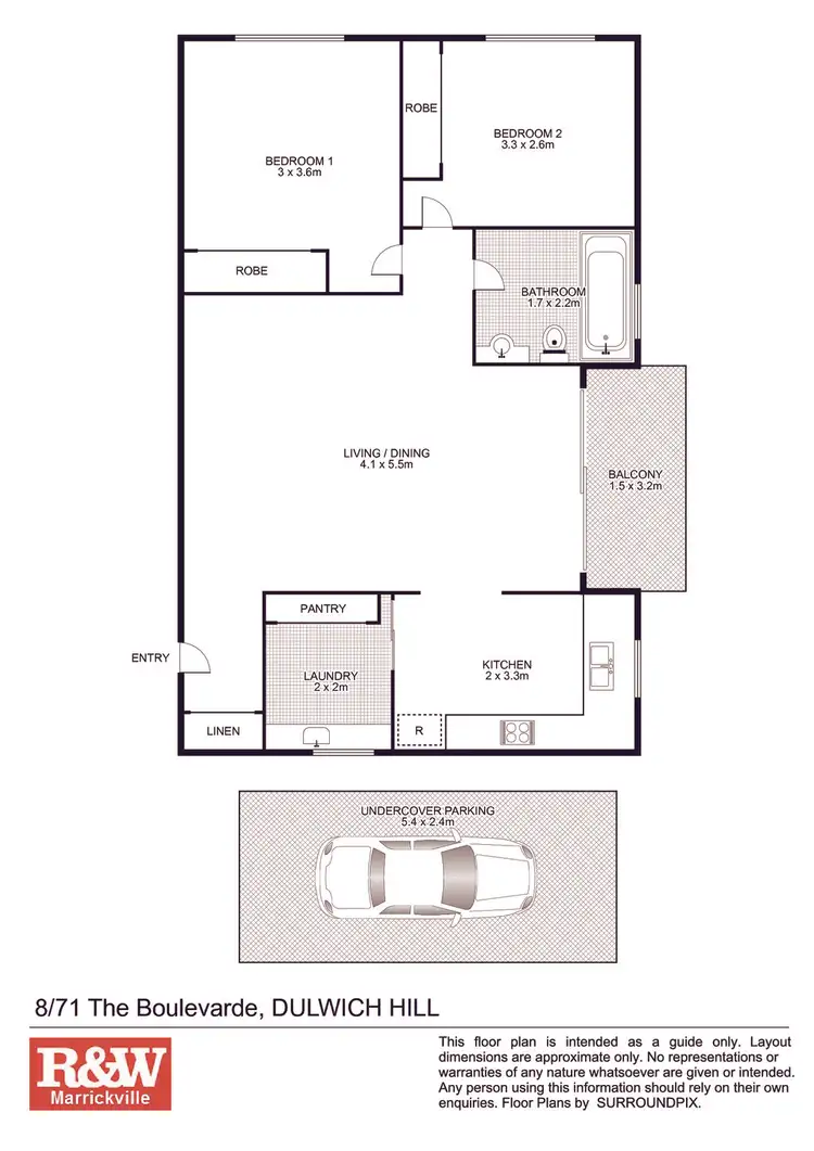 Floorplan of Homely unit listing, 8/71 The Boulevarde, Dulwich Hill NSW 2203