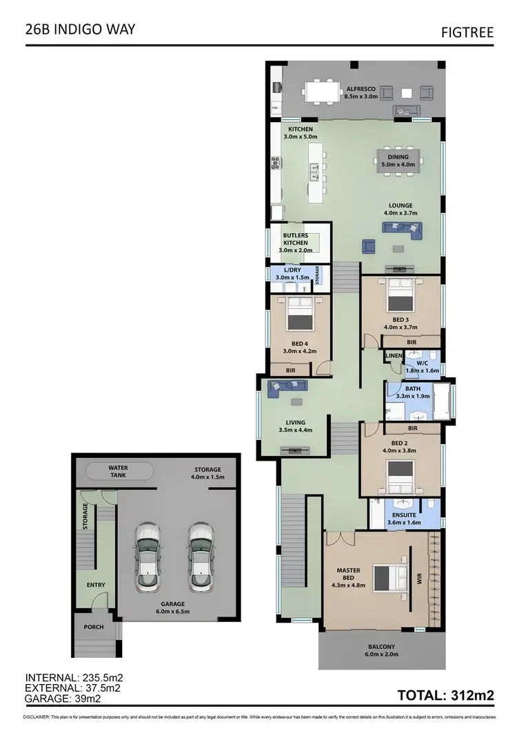 Floorplan of Homely house listing, 26b Indigo Way, Figtree NSW 2525