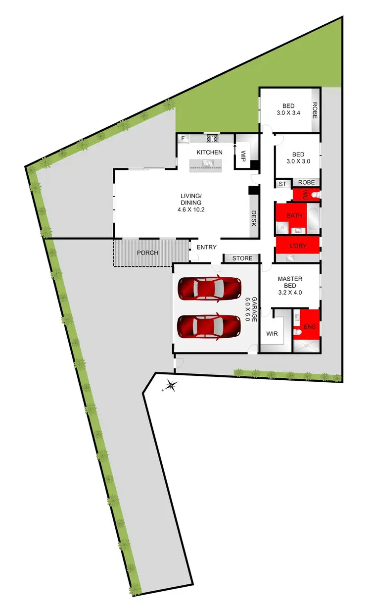 Floorplan of Homely townhouse listing, 17a Roncliffe Road, Highton VIC 3216