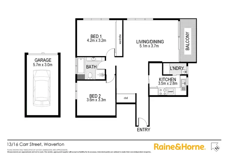 Floorplan of Homely apartment listing, 13/16 Carr Street, Waverton NSW 2060