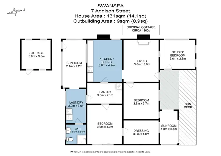 Floorplan of Homely house listing, 7 Addison Street, Swansea TAS 7190