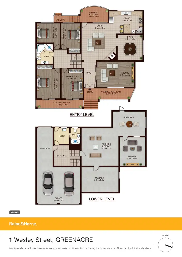 Floorplan of Homely house listing, 1 Wesley Street, Greenacre NSW 2190