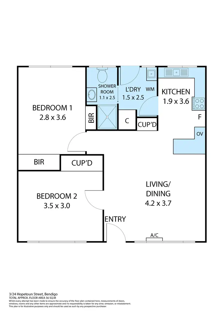 Floorplan of Homely house listing, 3/24 Hopetoun Street, Bendigo VIC 3550