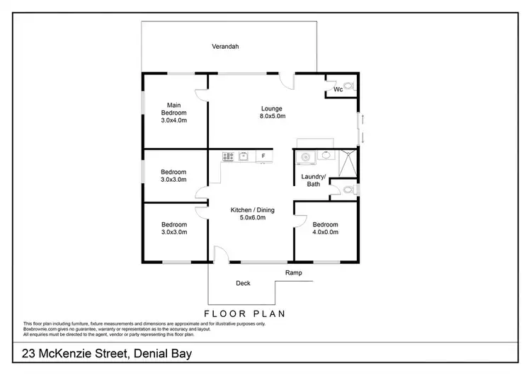 Floorplan of Homely house listing, 23 McKenzie Street, Denial Bay SA 5690