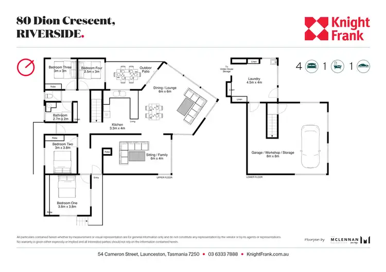 Floorplan of Homely house listing, 80 Dion Crescent, Riverside TAS 7250