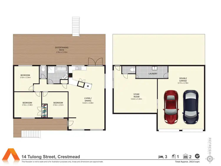 Floorplan of Homely house listing, 14 Tulong St, Crestmead QLD 4132