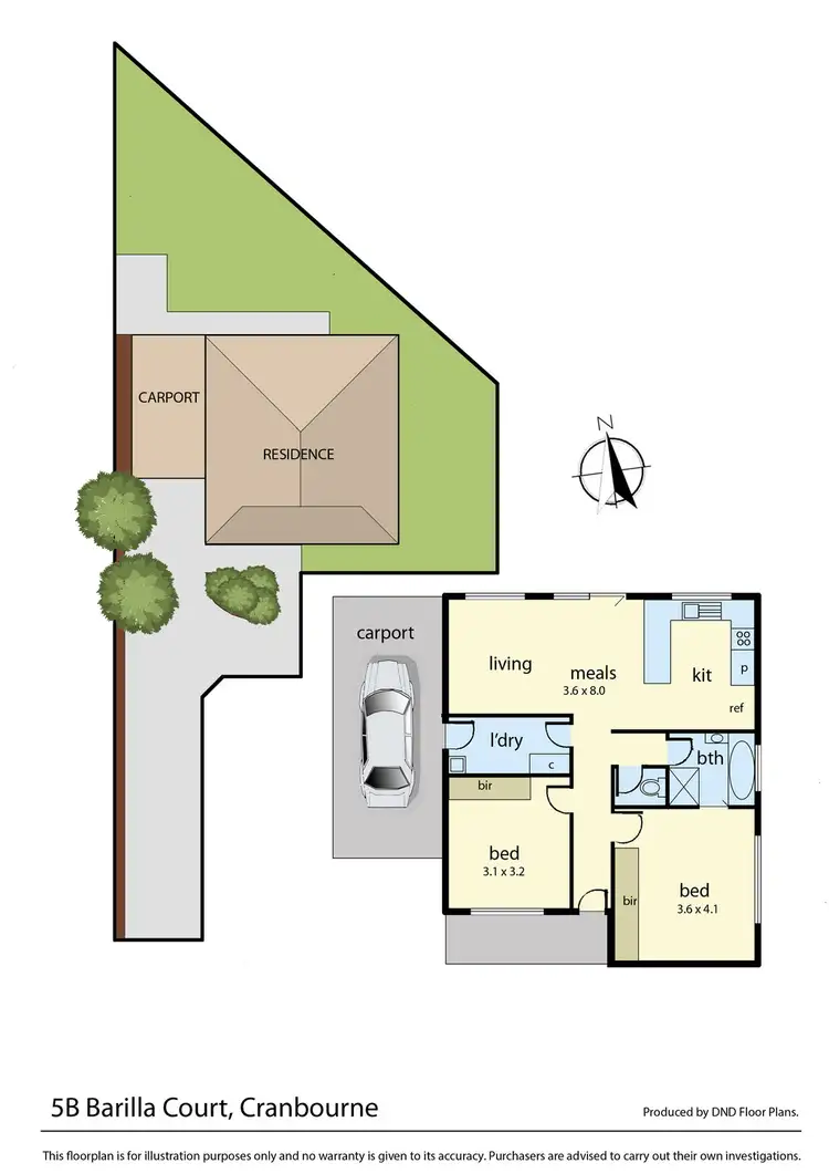 Floorplan of Homely unit listing, 5A Barilla Court, Cranbourne VIC 3977