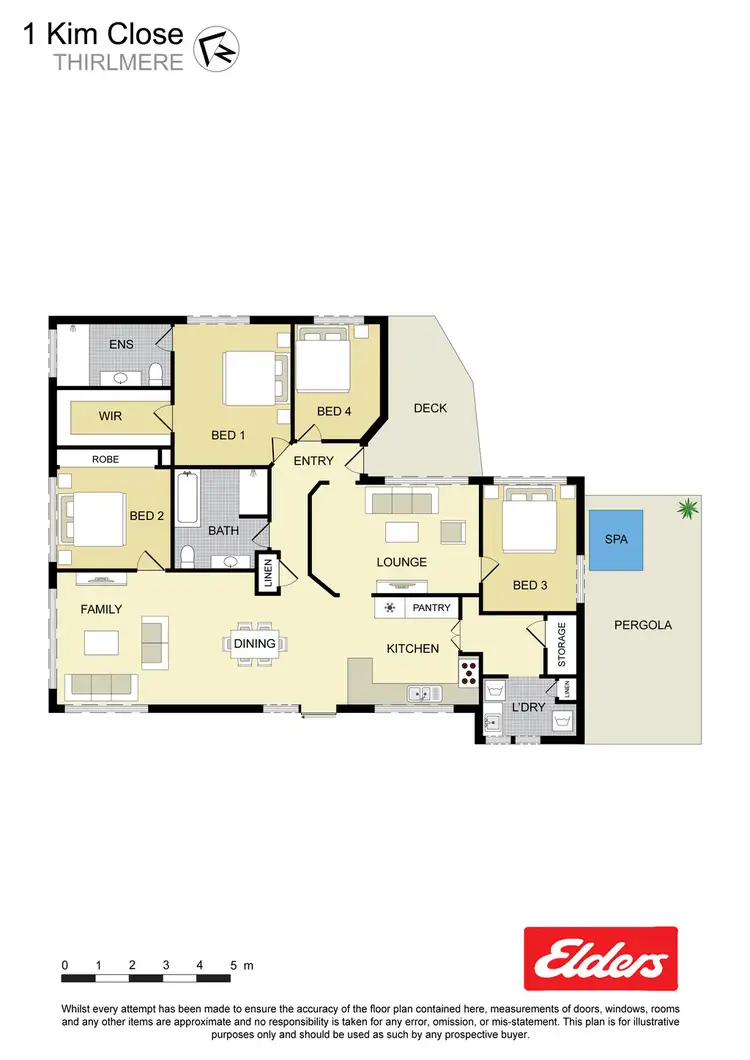 Floorplan of Homely house listing, 1 KIM CLOSE, Thirlmere NSW 2572