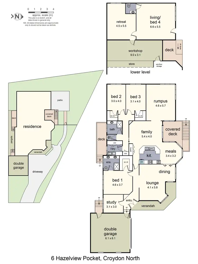 Floorplan of Homely house listing, 6 Hazelview Pocket, Croydon North VIC 3136