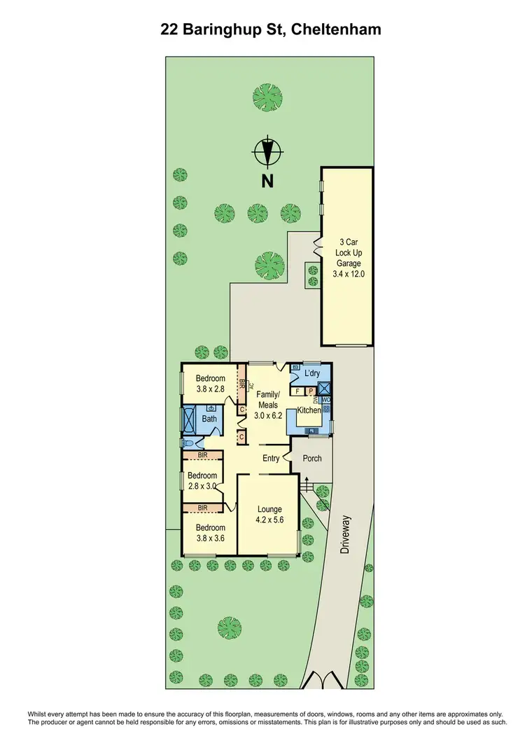Floorplan of Homely house listing, 22 Baringhup Street, Cheltenham VIC 3192