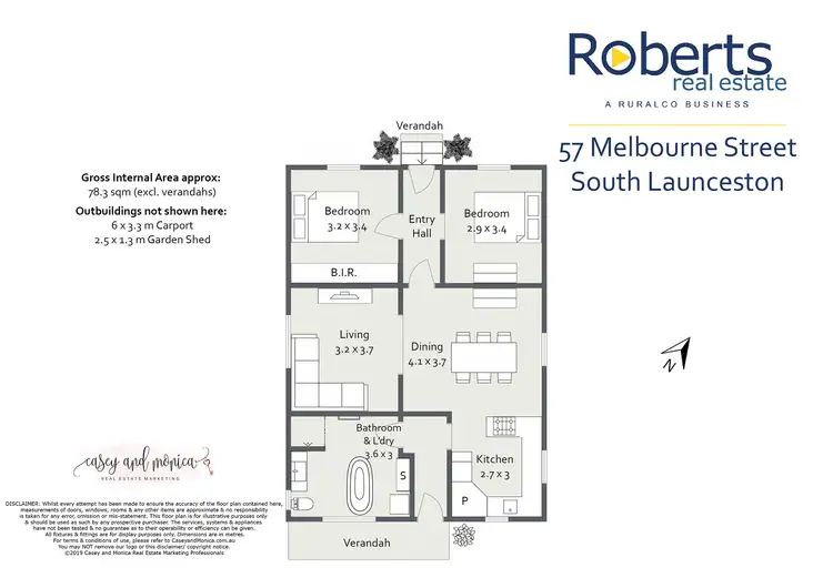 Floorplan of Homely house listing, 57 Melbourne Street, South Launceston TAS 7249