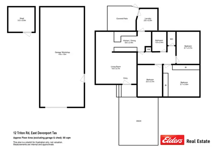 Floorplan of Homely house listing, 12 Triton Road, East Devonport TAS 7310