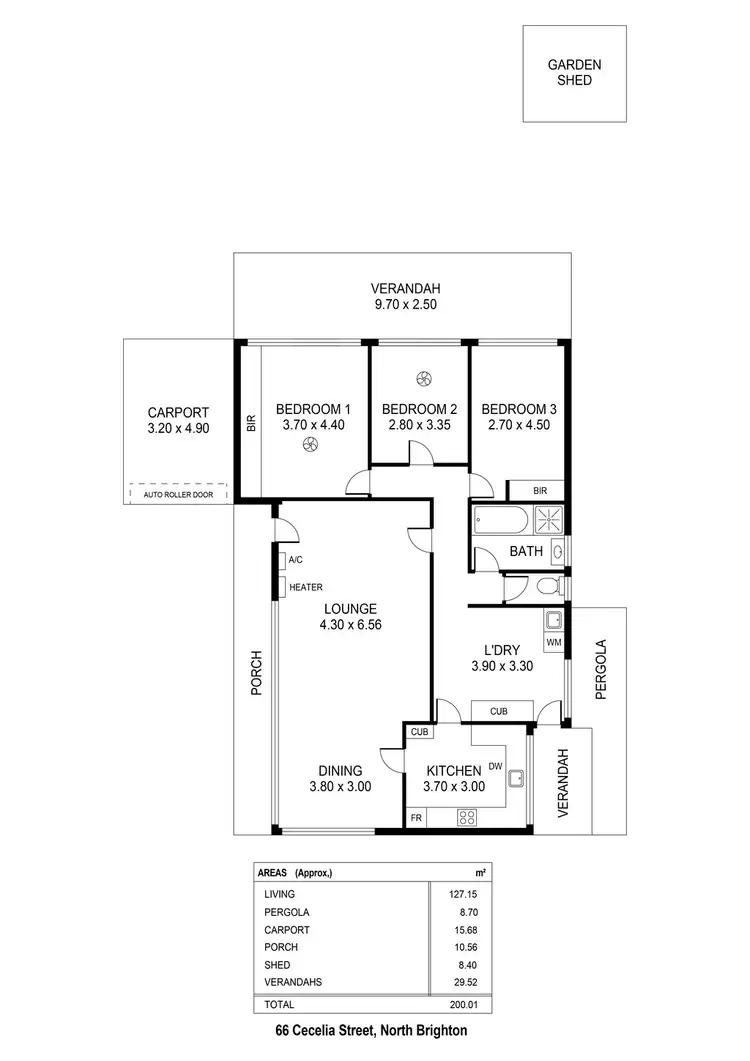Floorplan of Homely house listing, 66 Cecelia Street, North Brighton SA 5048