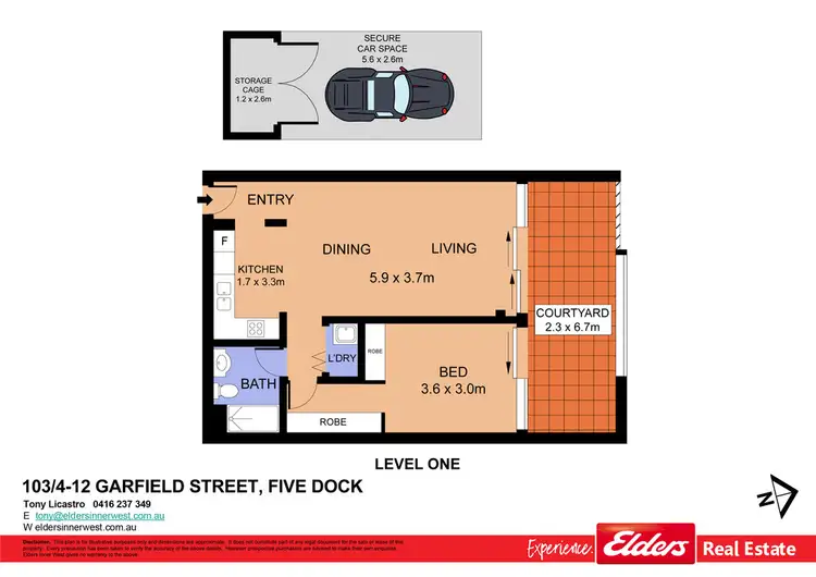 Floorplan of Homely unit listing, 103/4-12 Garfield Street, Five Dock NSW 2046