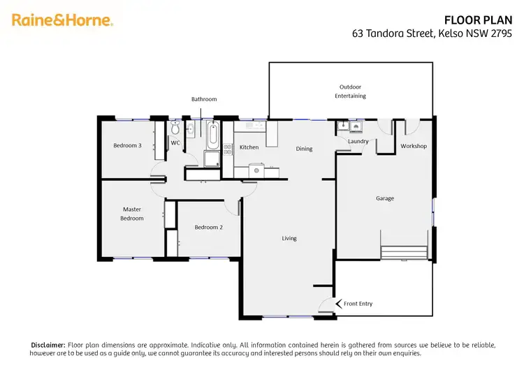 Floorplan of Homely house listing, 63 Tandora Street, Kelso NSW 2795