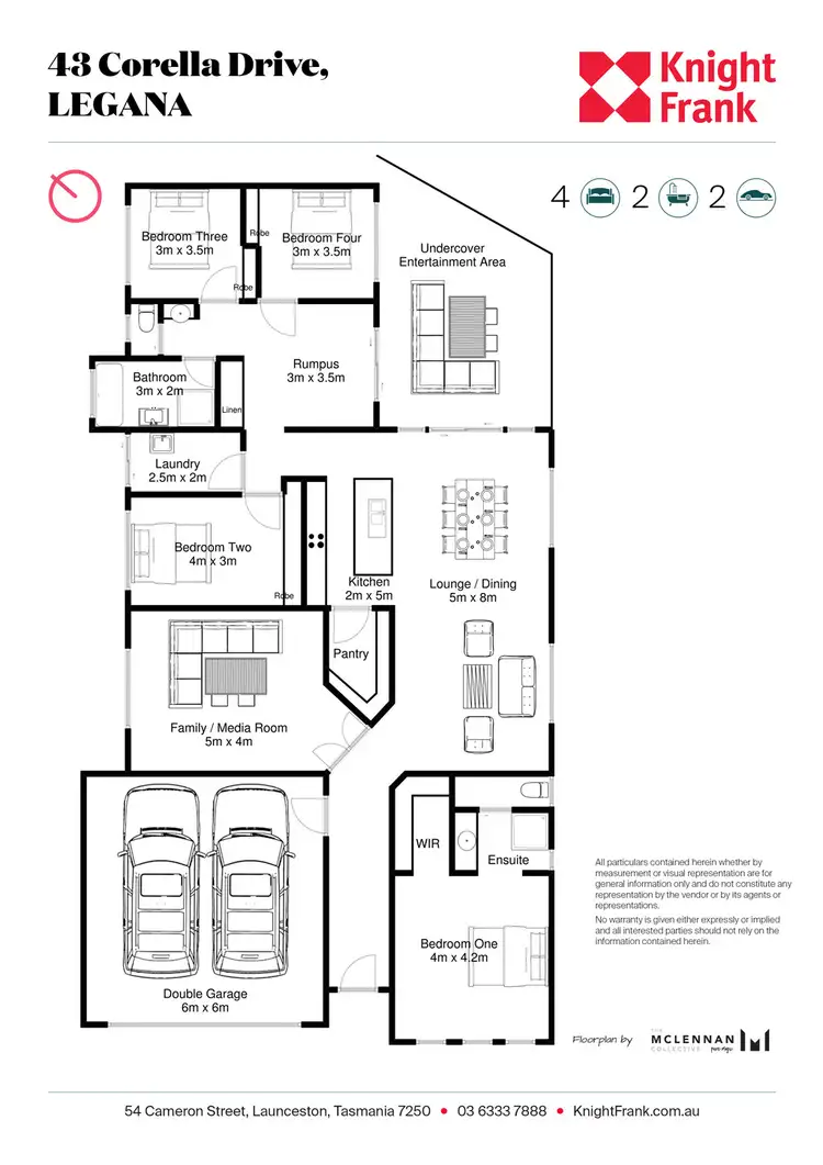 Floorplan of Homely house listing, 43 Corella Drive, Legana TAS 7277