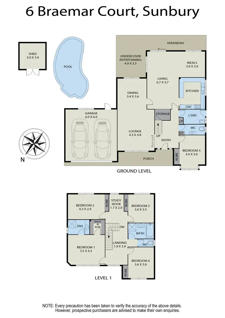 Floorplan of Homely house listing, 6 Braemar Court, Sunbury VIC 3429