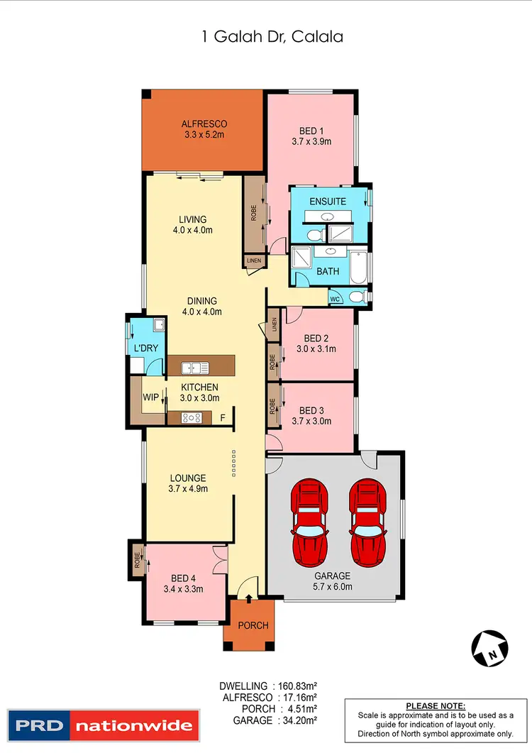 Floorplan of Homely house listing, 1 Galah Drive, Tamworth NSW 2340