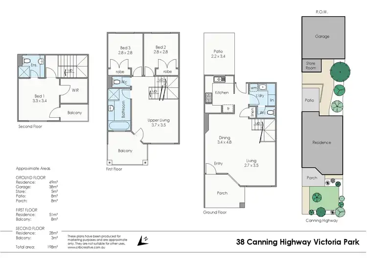 Floorplan of Homely house listing, 38 Canning Hwy (access via private lane way at rear), Victoria Park WA 6100