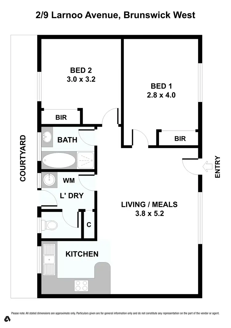 Floorplan of Homely unit listing, 2/9 Larnoo Avenue, Brunswick West VIC 3055